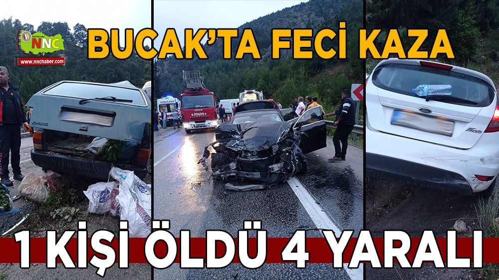 Antalya Isparta karayolunda feci kaza 1 ölü 4 yaralı