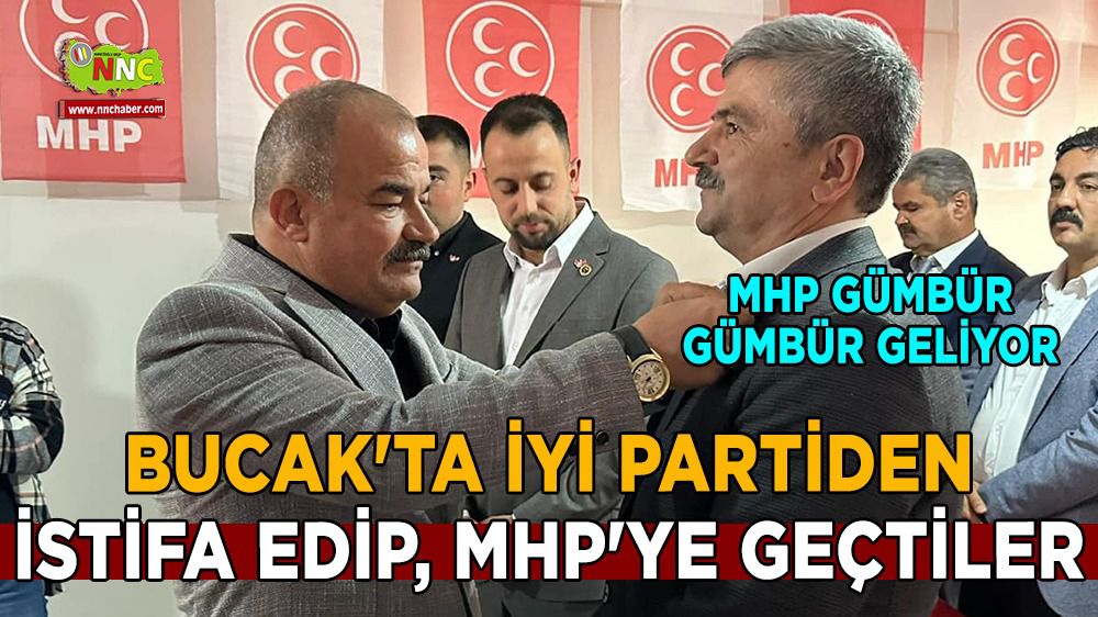 Bucak'ta İYİ Partiden istifa edip, MHP'ye geçtiler