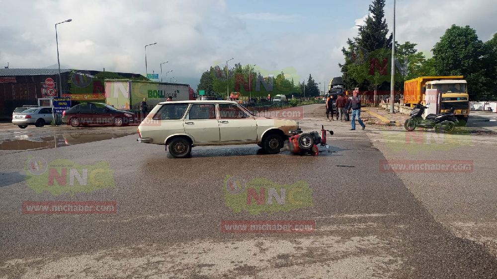 Burdur Bucak'ta Motosikletli kazada sürücü yaralandı