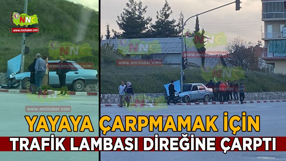 Burdur'da kaza 2 kişi hafif yaralandı
