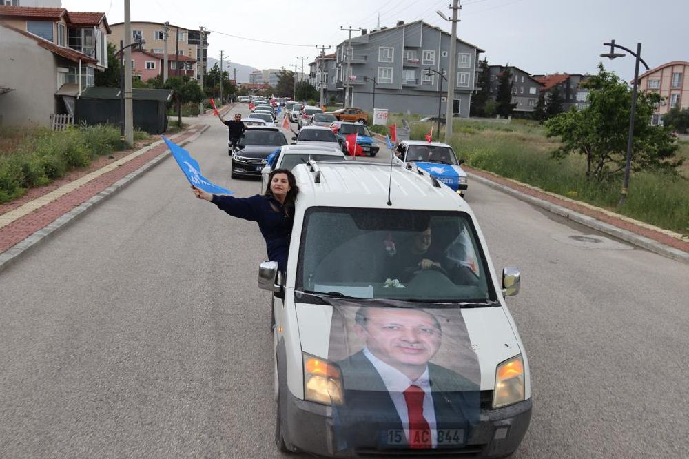 Burdur'da Recep Tayyip Erdoğan konvoyu