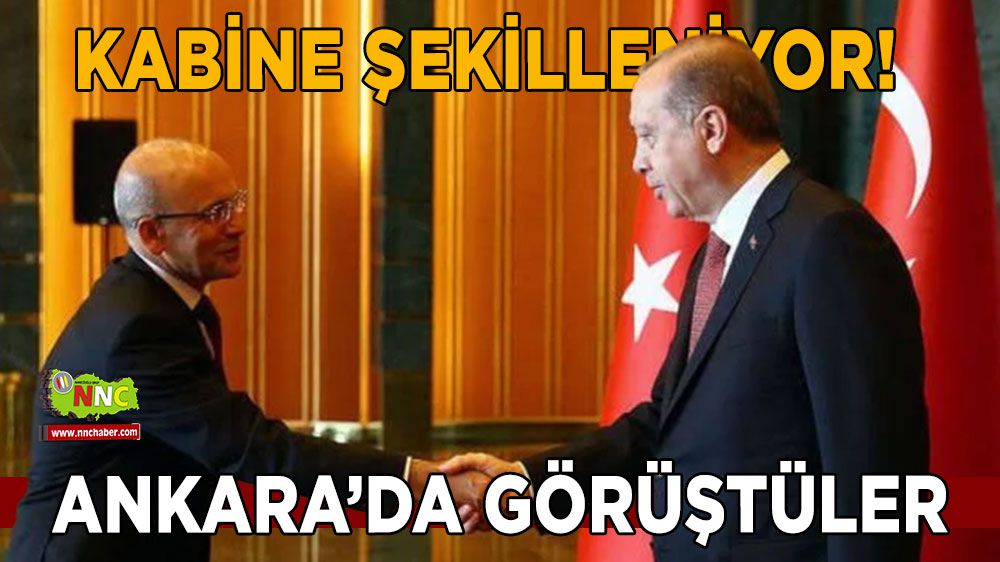 Erdoğan, Mehmet Şimşekle Külliye'de görüştü