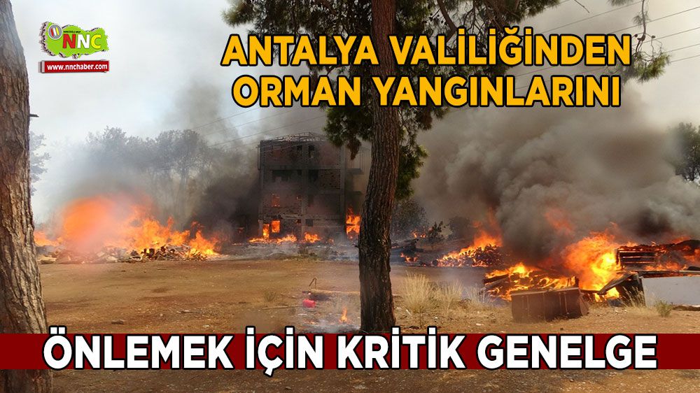 Antalya'da orman yangınları için genelge