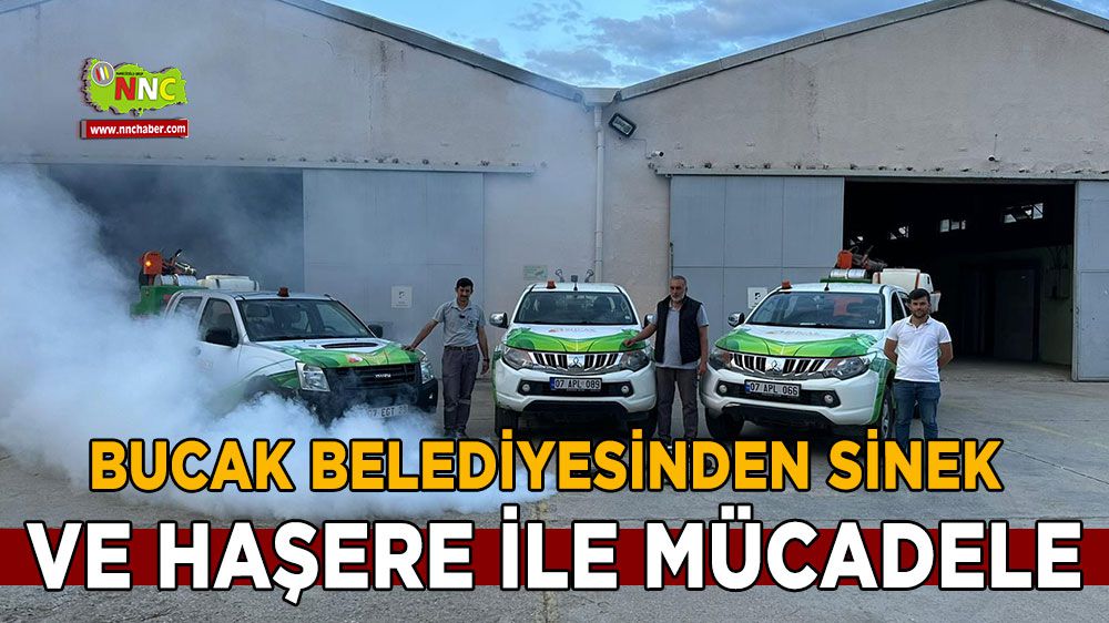 Bucak'ta belediyeden Sinek Ve Haşere ile Mücadele