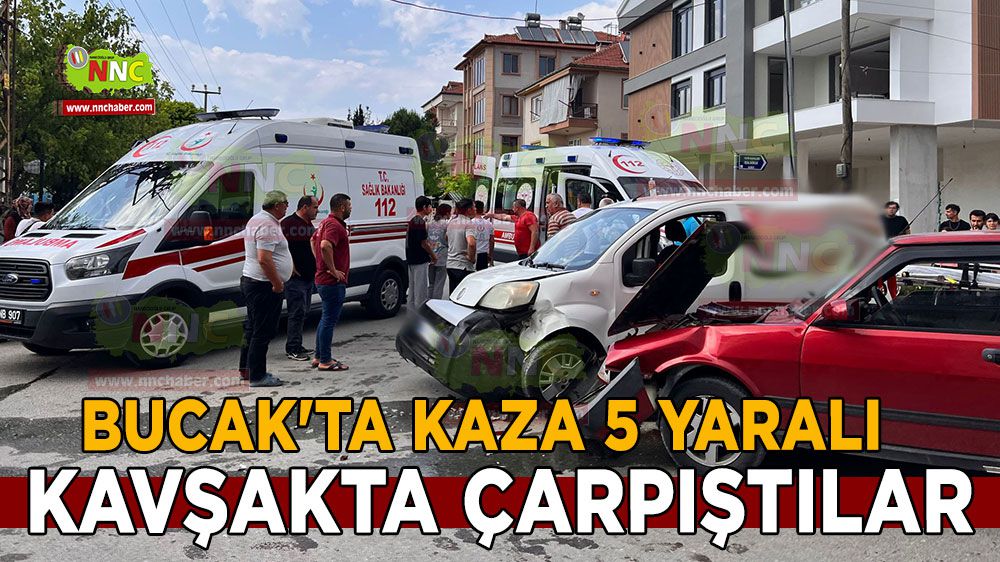 Bucak'ta kaza 5 yaralı