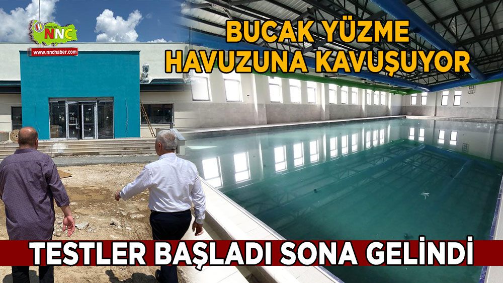 Bucak'ta yüzme havuzu inşaatında sona gelindi