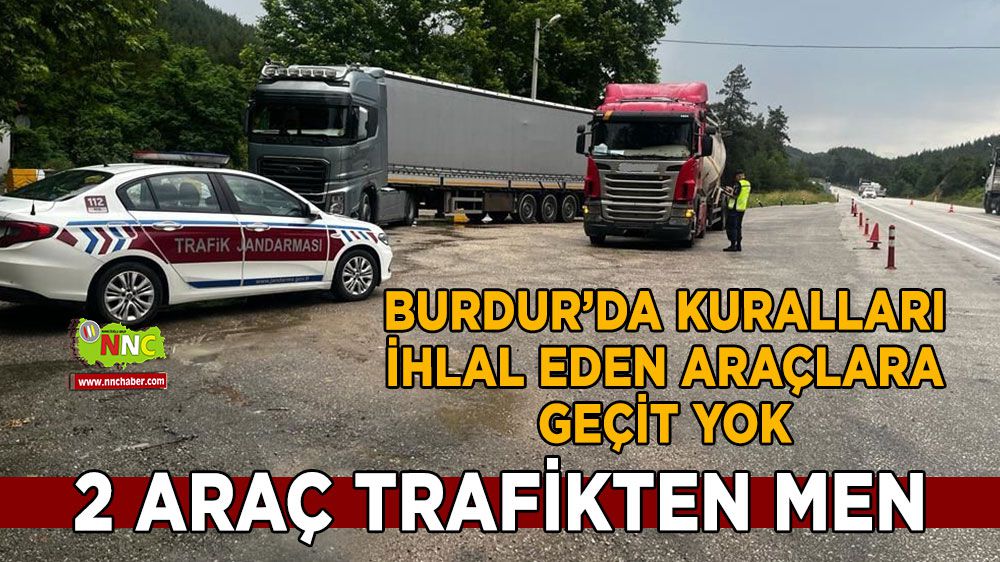 Burdur'da trafik denetimi: 535 araç kontrol edildi