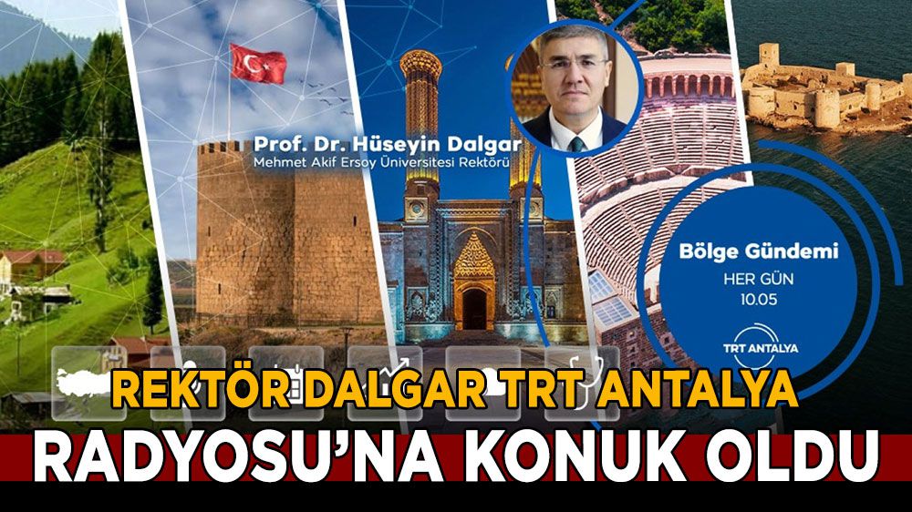 Rektör Hüseyin Dalgar, TRT Antalya Radyosunda