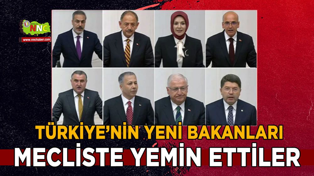 Türkiye'nin yeni bakanları yemin etti