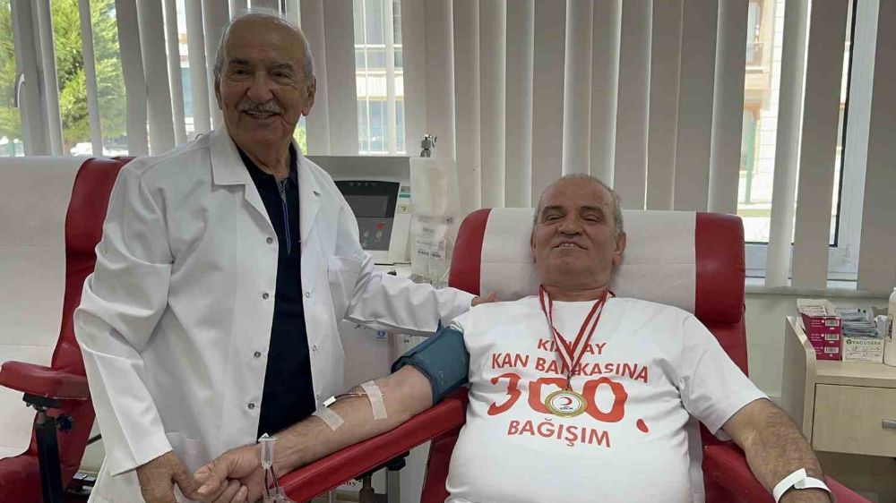 63 Yaşındaki Emin Şahin Kan Verme Rekoru kırdı 