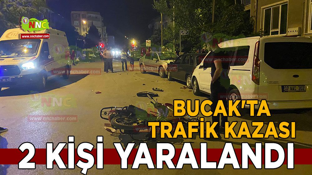 Bucak'ta trafik kazası 2 kişi yaralandı