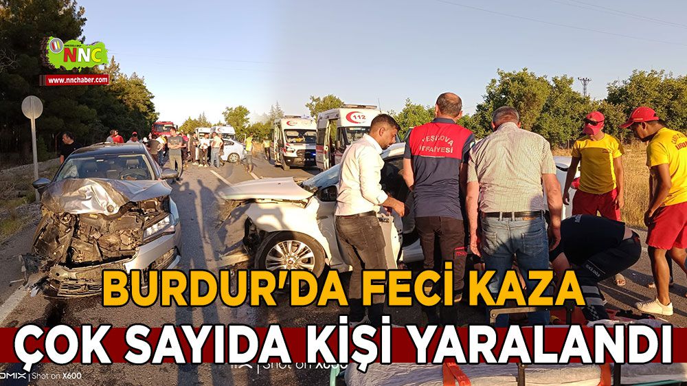 Burdur'da feci kaza 5 yaralı