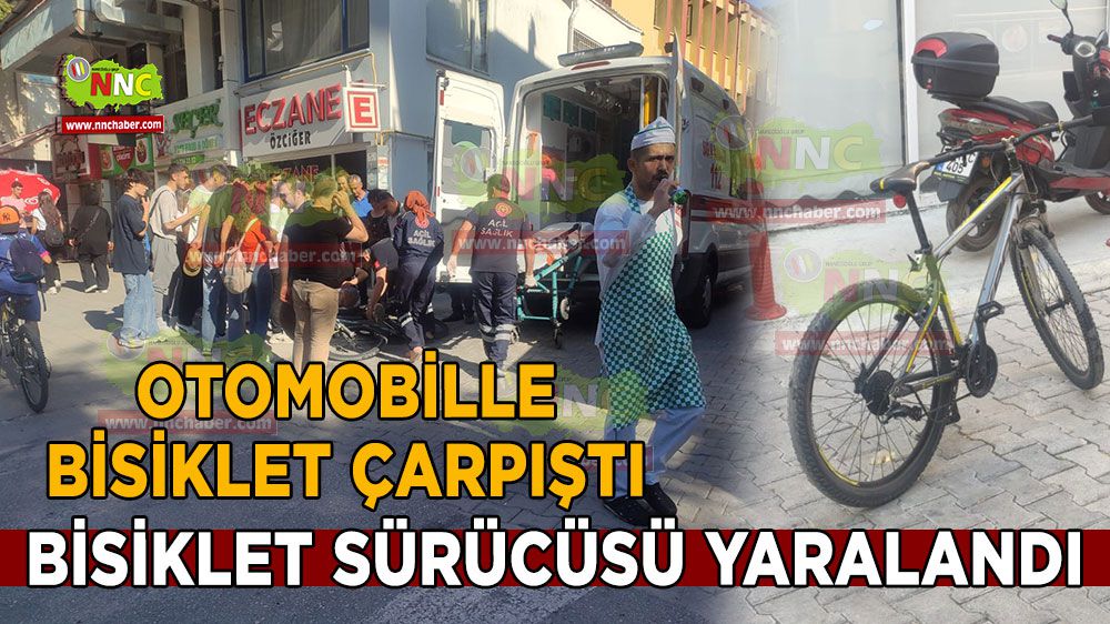 Burdur'da otomobille bisiklet çarpıştı