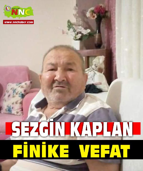 Finike Vefat Sezgin Kaplan  