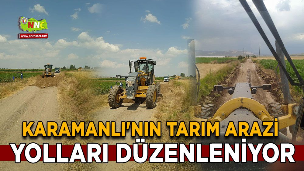 Karamanlı'nın tarım arazi yolları düzenleniyor