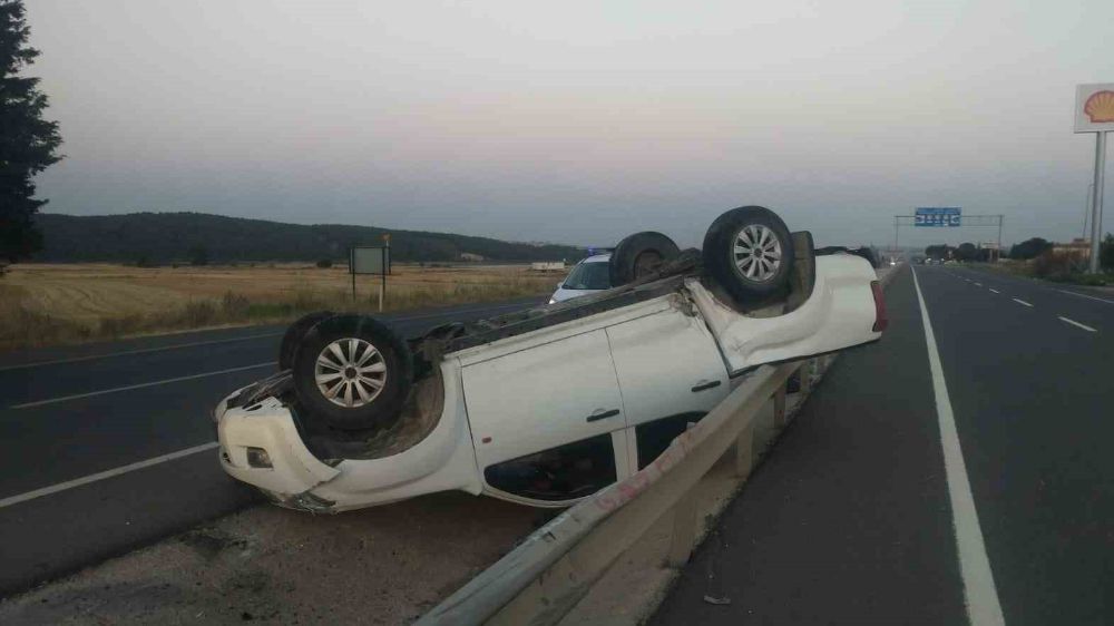 Keşan’da kamyonet kazası
