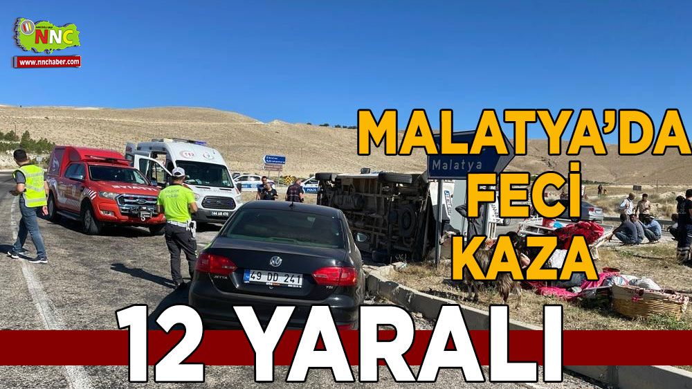 Malatya'da feci kaza: 12 yaralı