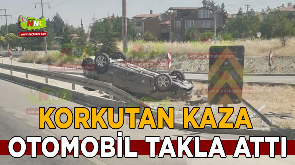 Otomobil çevre yolunda takla attı