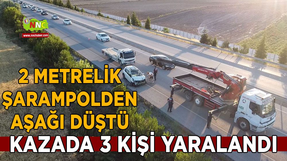 Otomobil, şarampolden aşağıya yuvarlandı