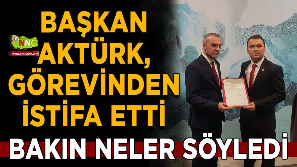 AK Parti Kemer İlçe Başkanı Mustafa Aktürk, Görevinden İstifa Etti