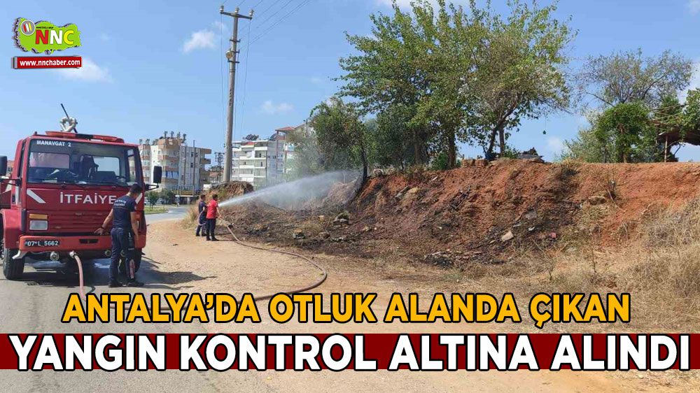 Antalya'da otluk alanda çıkan yangın kontrol altına alındı