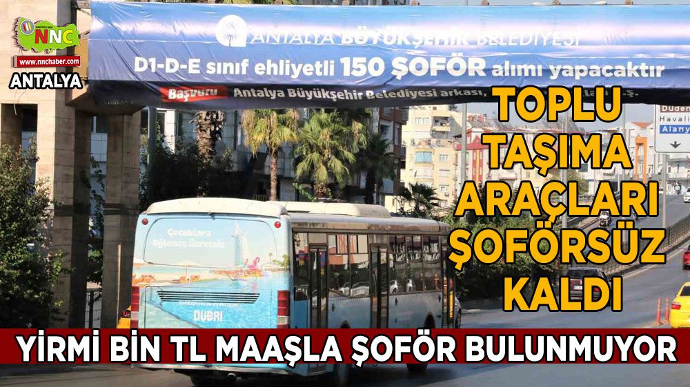 Antalya'da yirmi bin TL maaşla şoför bulunmuyor