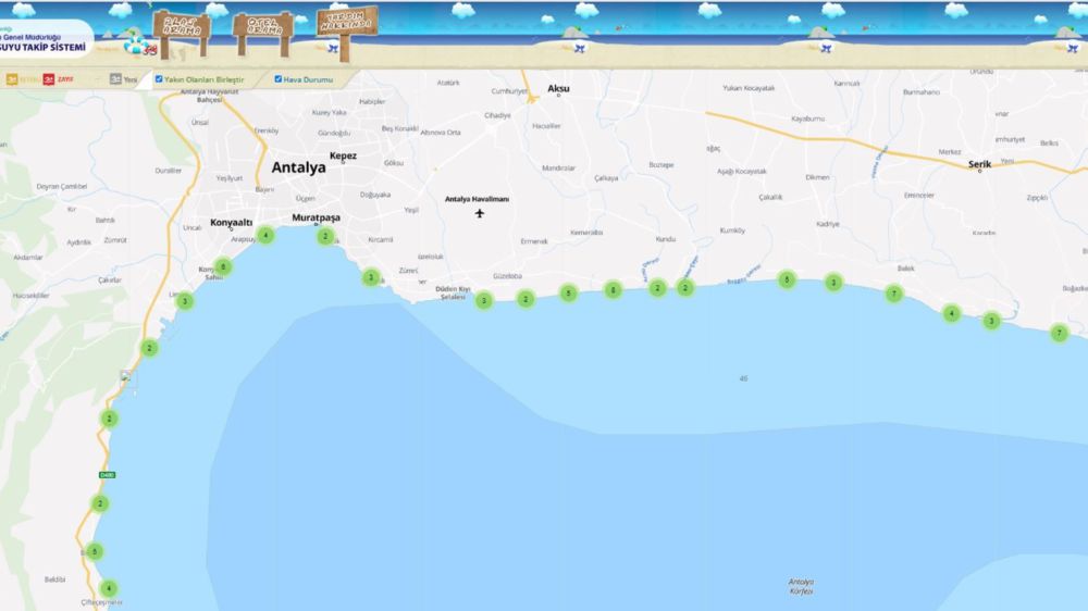 Antalya Deniz Suyu Ölçümlerin' de Mükemmel Çıktı 