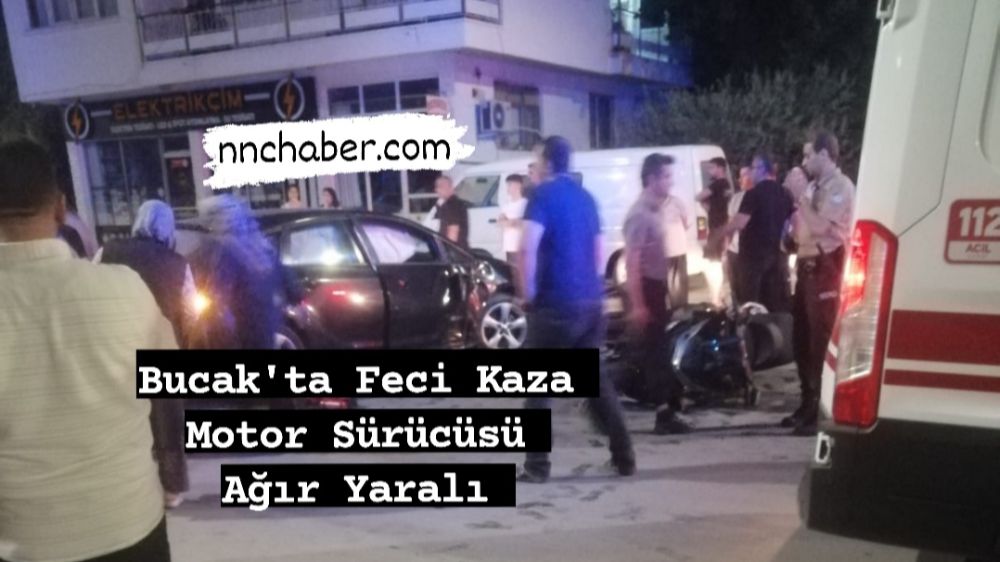Bucak'ta Feci Kaza Motor Sürücüsü Yaralandı