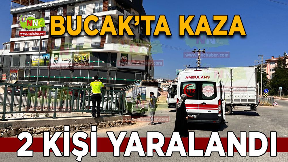 Bucak'ta kamyonet ile otomobil kazasında 2 yaralı