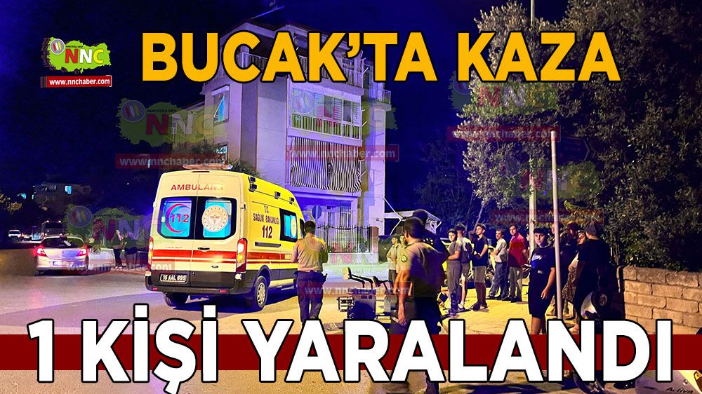 Bucak'ta kaza 1 yaralı