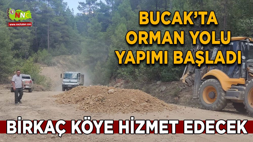 Bucak'ta orman yolu yapımı başladı