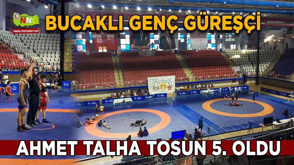 Bucaklı Genç Güreşçi Ahmet Talha Tosun 5. oldu