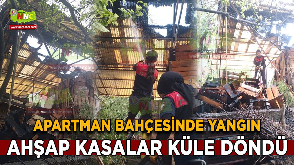 Burdur'da Apartman Bahçesinde Yangın: Ahşap Kasalar Küle Döndü