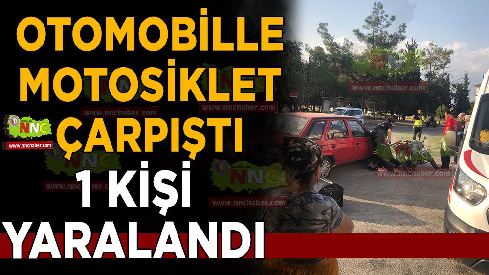 Burdur'da Otomobil ve Motosiklet Çarpıştı