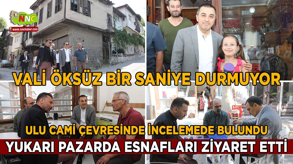 Burdur Valisi Türker Öksüz, Ulu Cami ve Yukarı Pazar'da Esnaf Ziyaretlerine Devam Ediyor