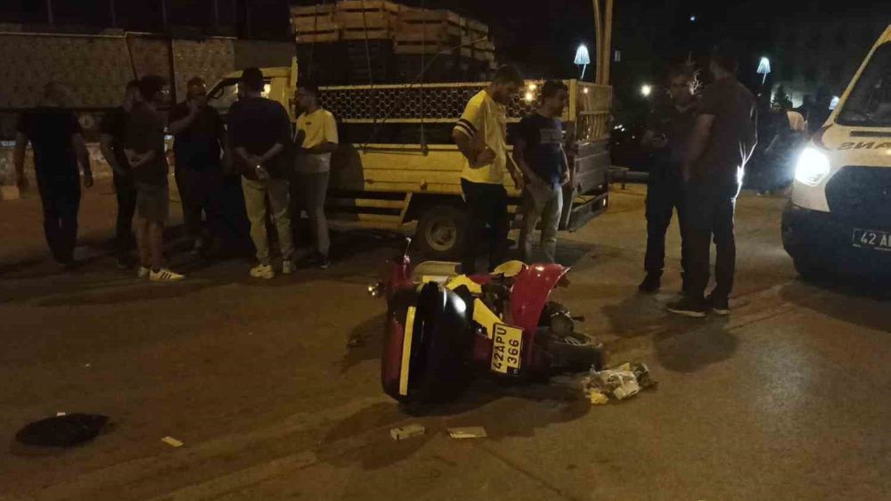 Konya 'da yaralamalı motosiklet kazası