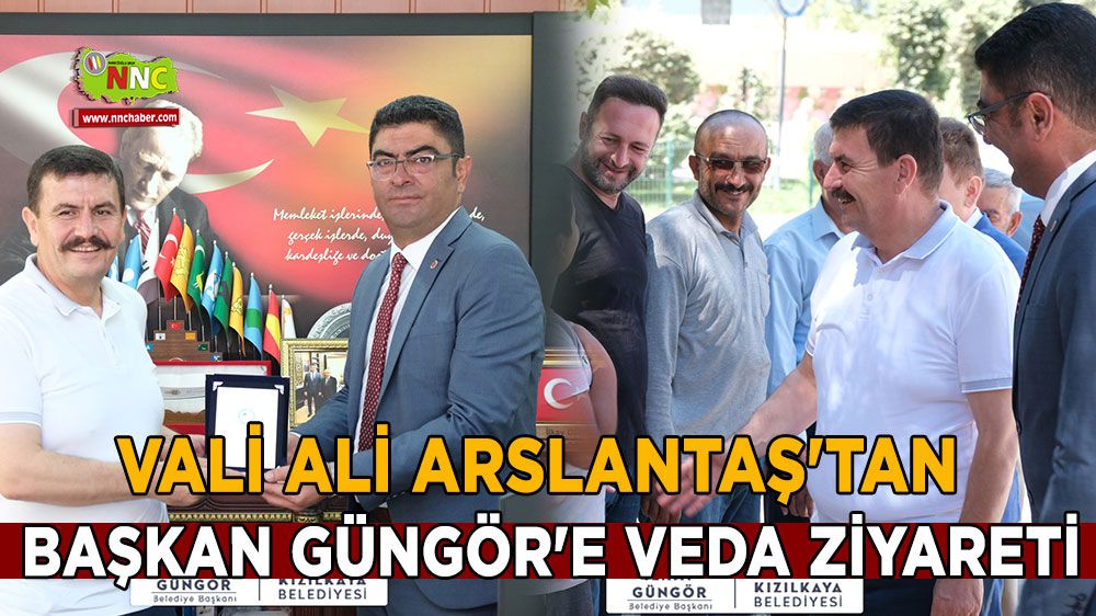 Vali Arslantaş'tan Kızılkaya'da Başkan Güngör'e veda ziyareti