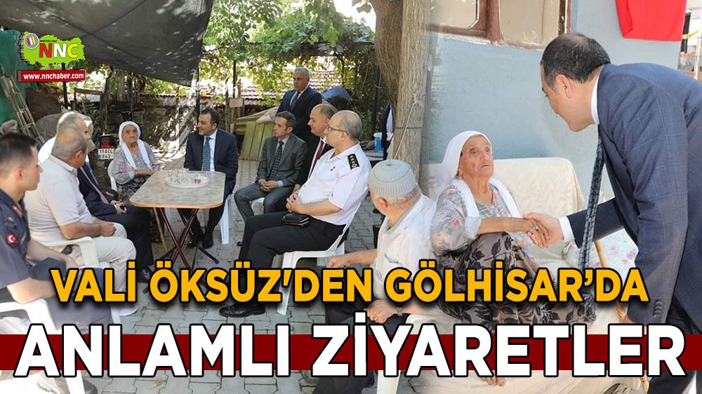 Vali Türker Öksüz, Gölhisar'da şehit aileleri ve yaşlı vatandaşlarla bir araya geldi
