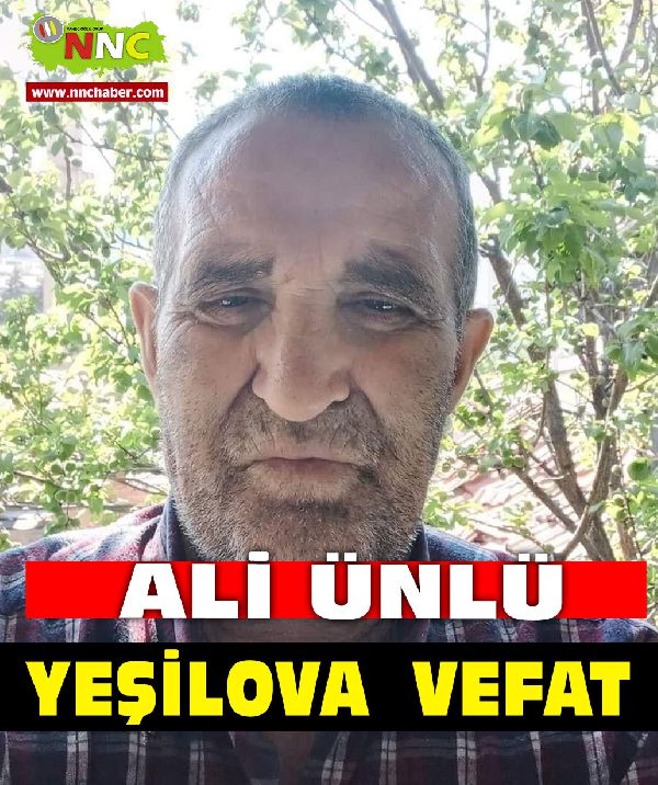 Yeşilova Vefat Ali Ünlü 