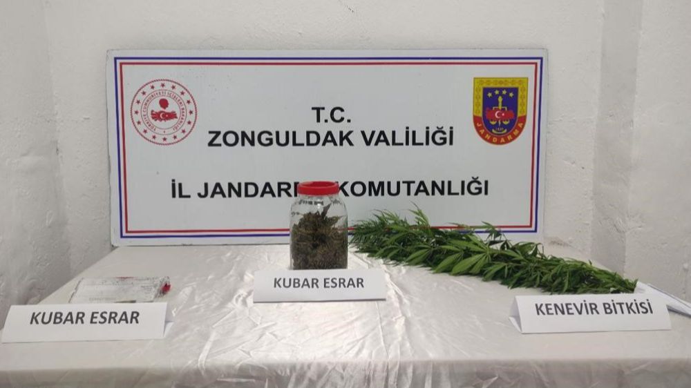Zonguldak Jandarma ekipleri uyuşturucu operasyonu düzenledi 