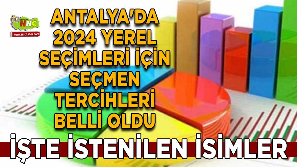 Antalya'da 2024 yerel seçimleri için seçmen tercihleri belli oldu