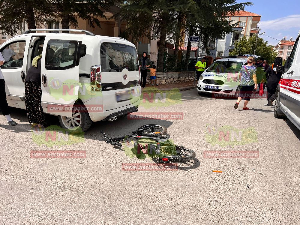 Bucak'ta kaza bisiklet sürücüsü yaralandı