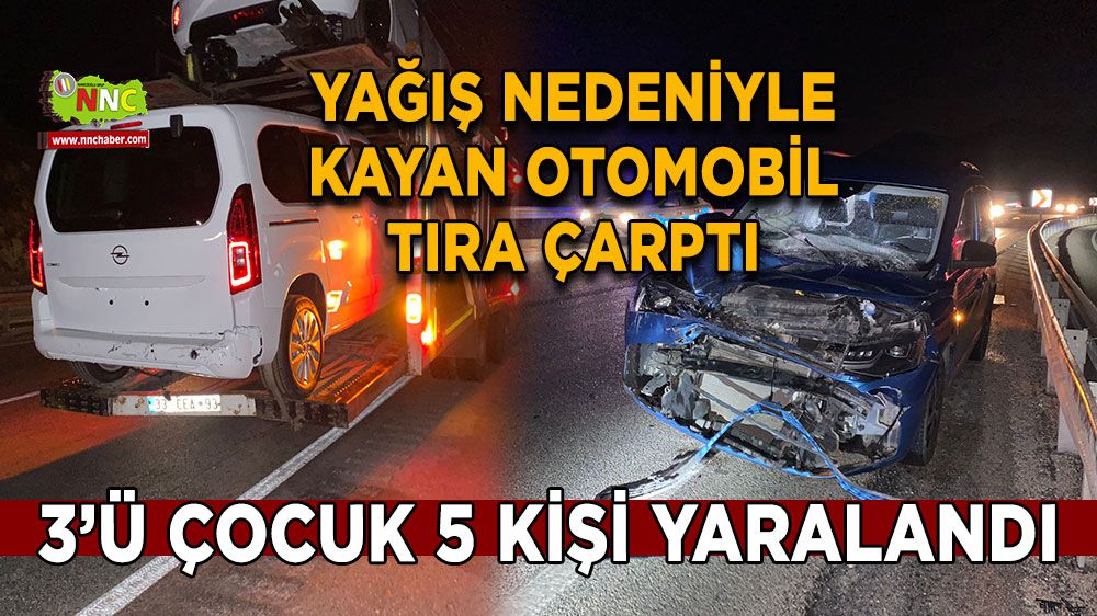 Burdur Antalya karayolunda kaza 3'ü çocuk 5 yaralı