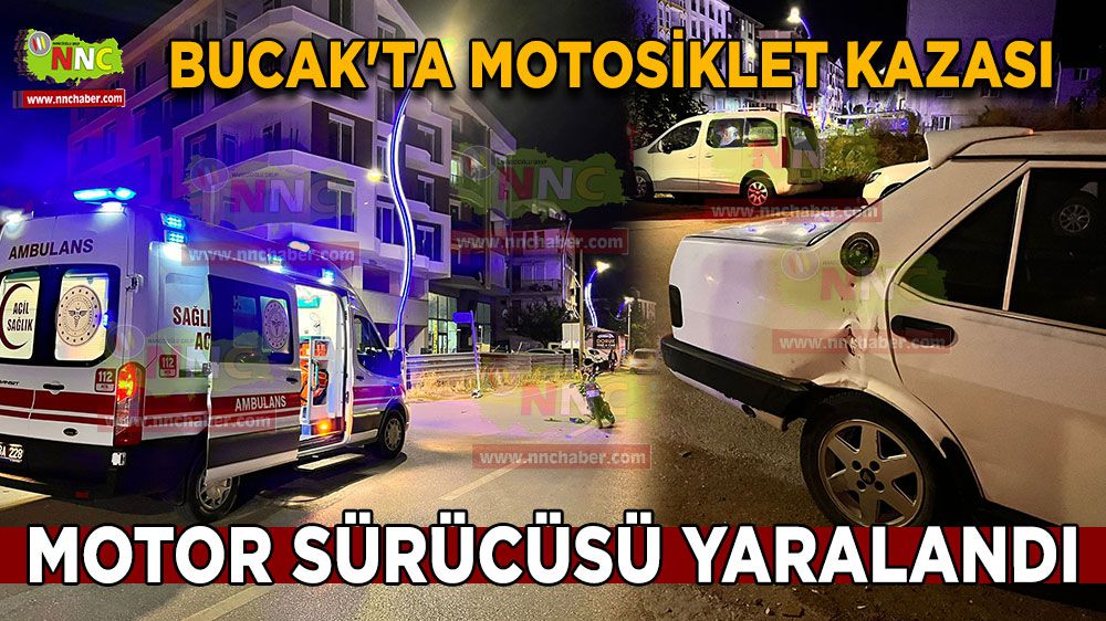 Burdur Bucak'ta motosiklet kazası Motor sürücüsü yaralandı