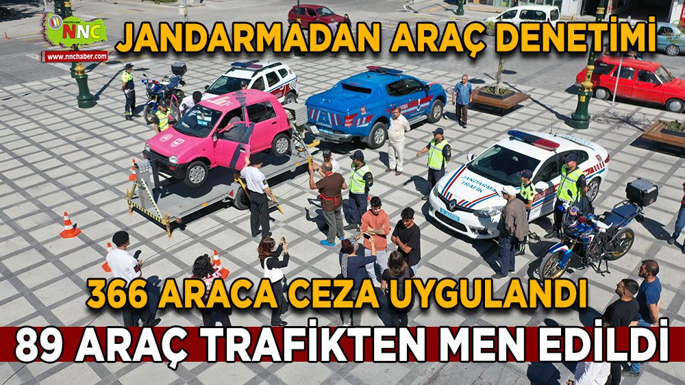 Burdur'da denetimlerde 89 araç trafikten men