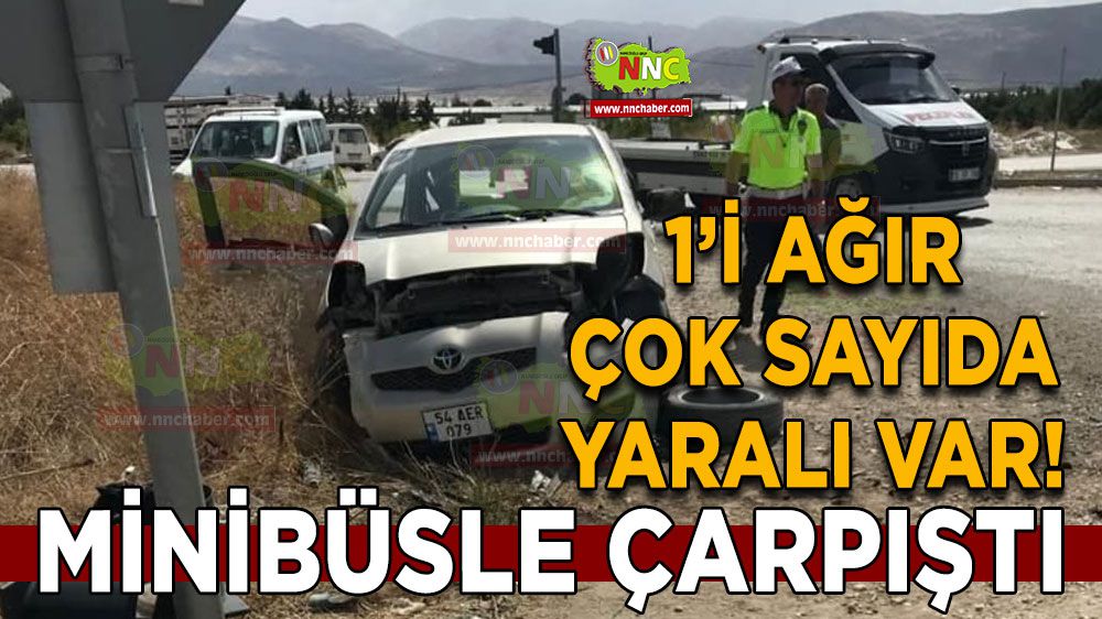 Burdur'da feci kaza: 1'i ağır 5 yaralı