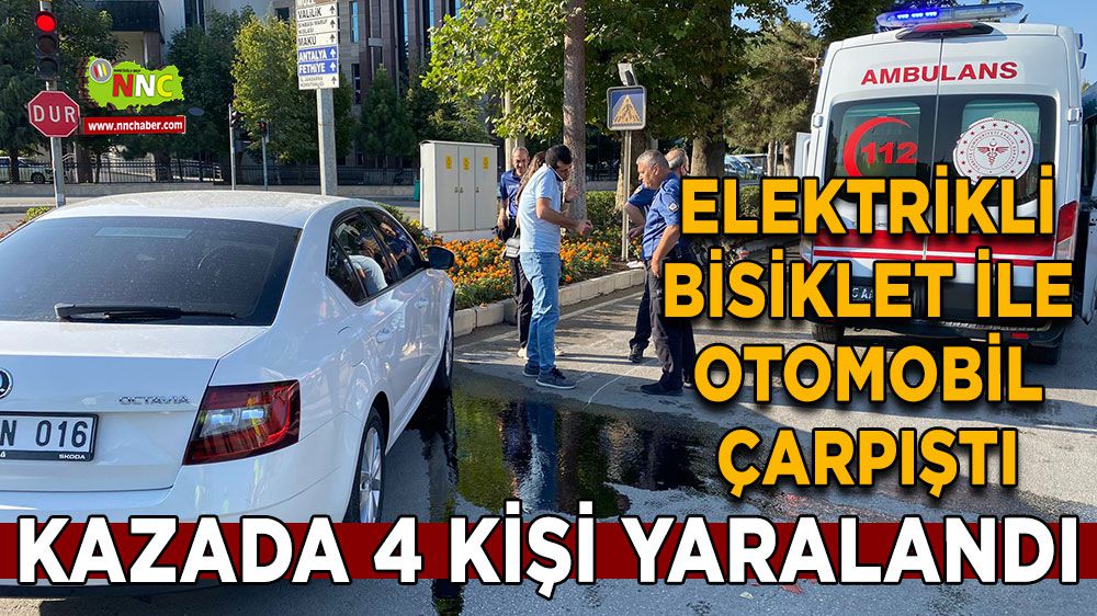 Burdur'da kaza: 4 kişi yaralandı