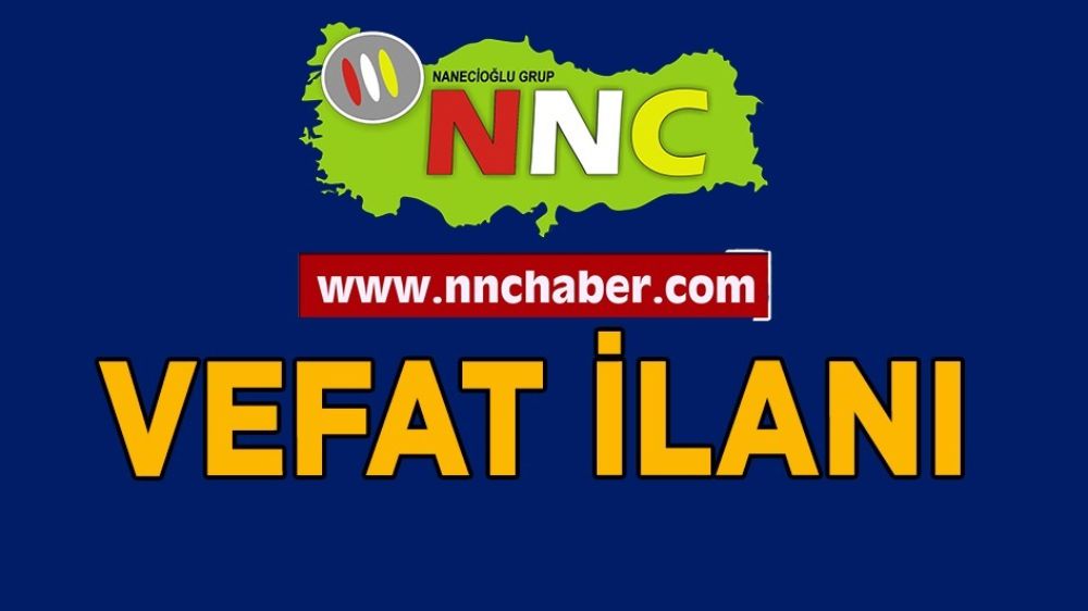 Burdur Vefat Zühra Utankaç