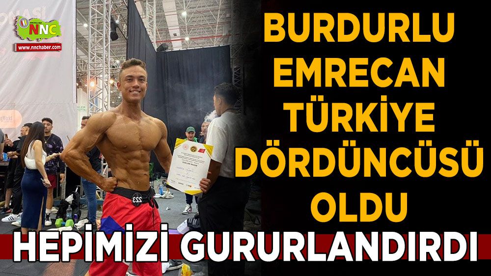 Burdurlu Emrecan Kayacan, Türkiye dördüncüsü oldu