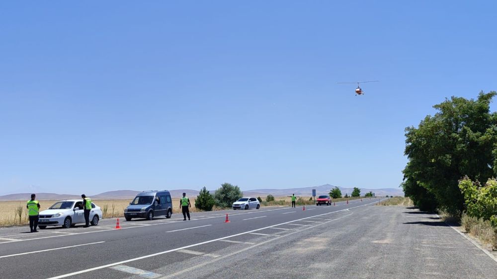 Nevşehir’de  havadan trafik denetimi yapıldı